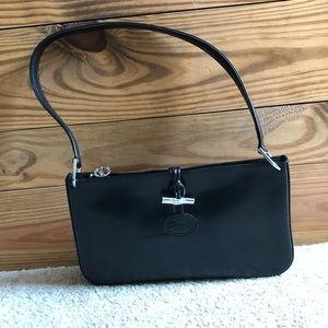 Longchamp Roseau Black Leather Handbag